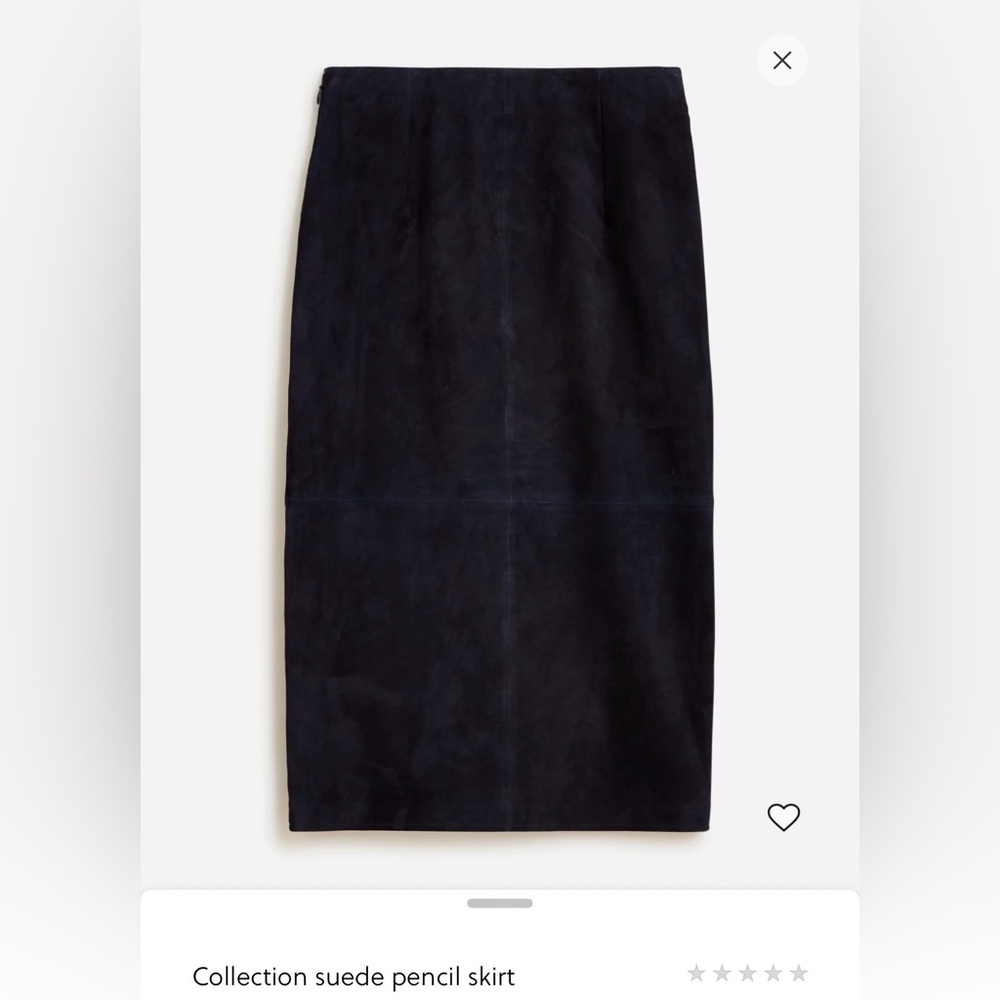 J.Crew Collection suede pencil midi skirt. 100% suede goat leather
